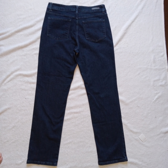 LEE Classic Fit Hi-Rise Dark Denim Straight Leg Jeans size 12 - Picture 4 of 11